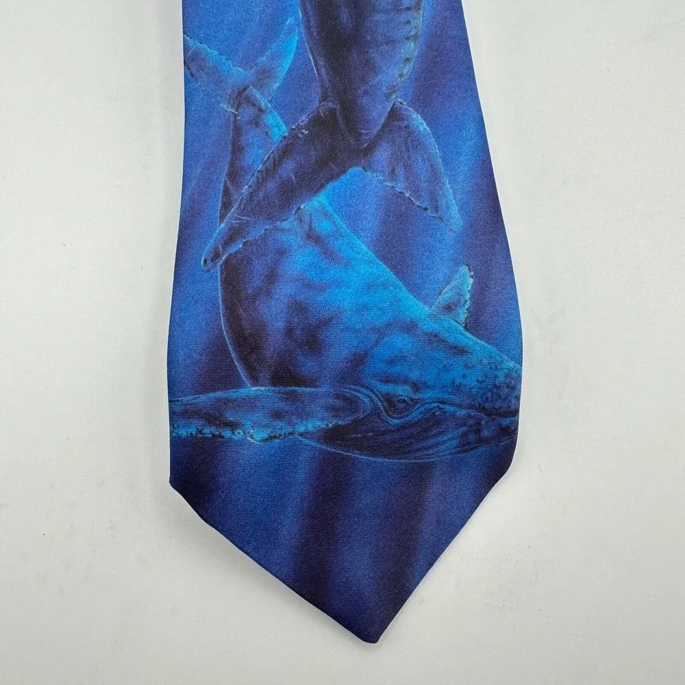 Ralph Marlin Necktie Blue Ocean Humpback Whale Scientist‎ Biologist Marine Life